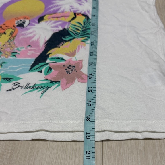 Billabong Kids White T-Shirt with Tropical Graphic - Picture 5 of 6